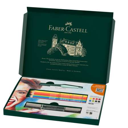 Creioane colorate acuarela A. Durer - Set Discovery Watercolour Faber-Castell – 12 Produse pentru Tehnici de Acuarela, Albrecht Durer,