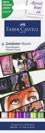 Set Markere Goldfaber Sketch 2 Capete Graphic Novel Faber-Castell