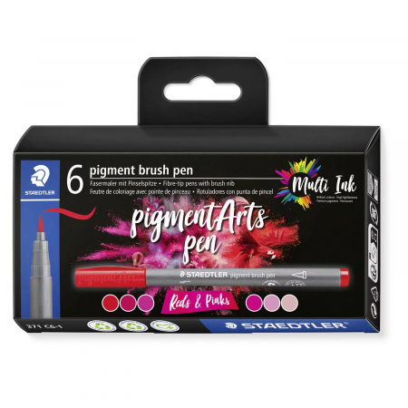 Staedtler - Set Pigment Liner Reds & Pinks  6 culori, Staedtler