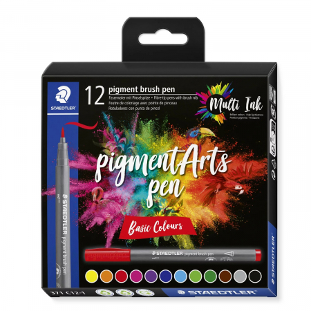 Staedtler - Set Pigment Liner Basic 12 culori, Staedtler