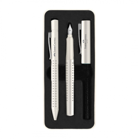 Stilouri Grip 2010 - Set Stilou + Pix Grip 2010 Alb Cocos, Faber-Castell
