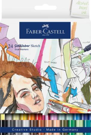 Sketching - Sketch Marker 2 Capete Set 24 Goldfaber, Faber-Castell