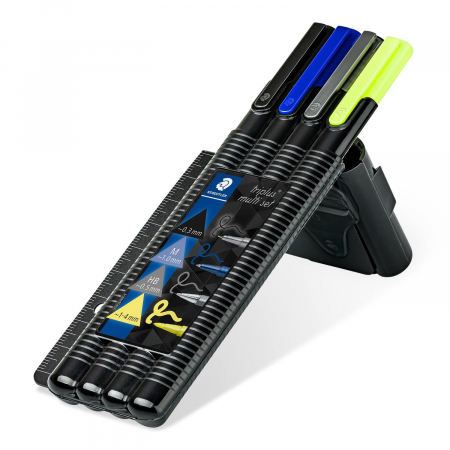 Linere - Instrumente Triplus Cu Rigla Atasata 4/SET Staedtler
