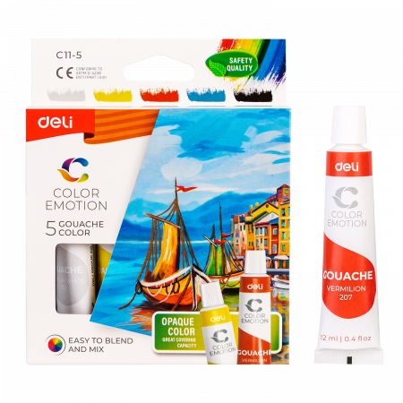 Tempera - TEMPERA 5 CULORI 12 ML Deli