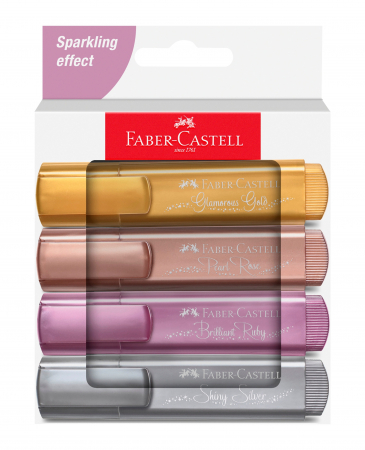 Faber-Castell - Textmarker Set 4 culori Metalizate 2024, Faber-Castell