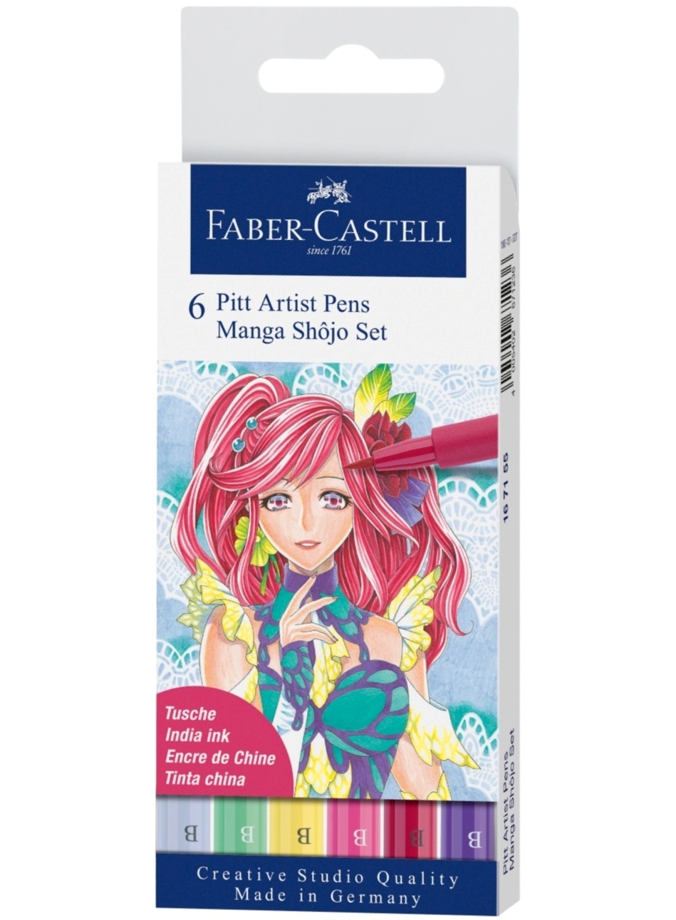 Pitt Artist Pen Manga SET 6 Shojo 2019 Faber-Castell