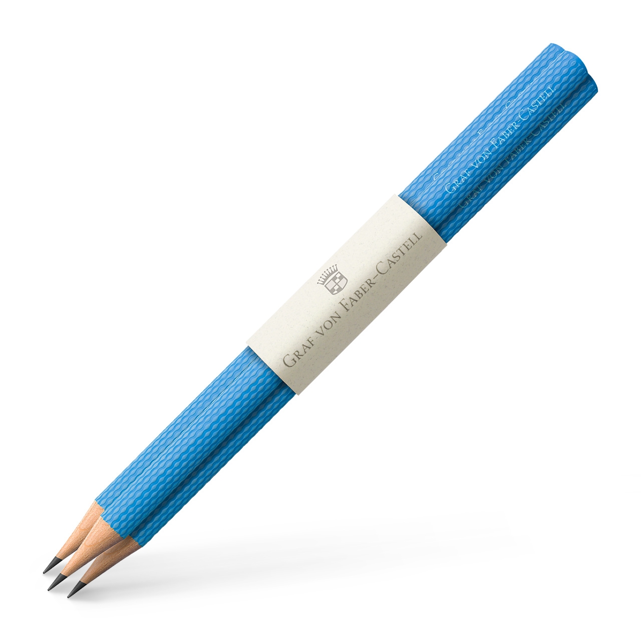 SET 3 CREIOANE GRAFIT GUILLOCHE GULF BLUE Graf Von Faber Castell
