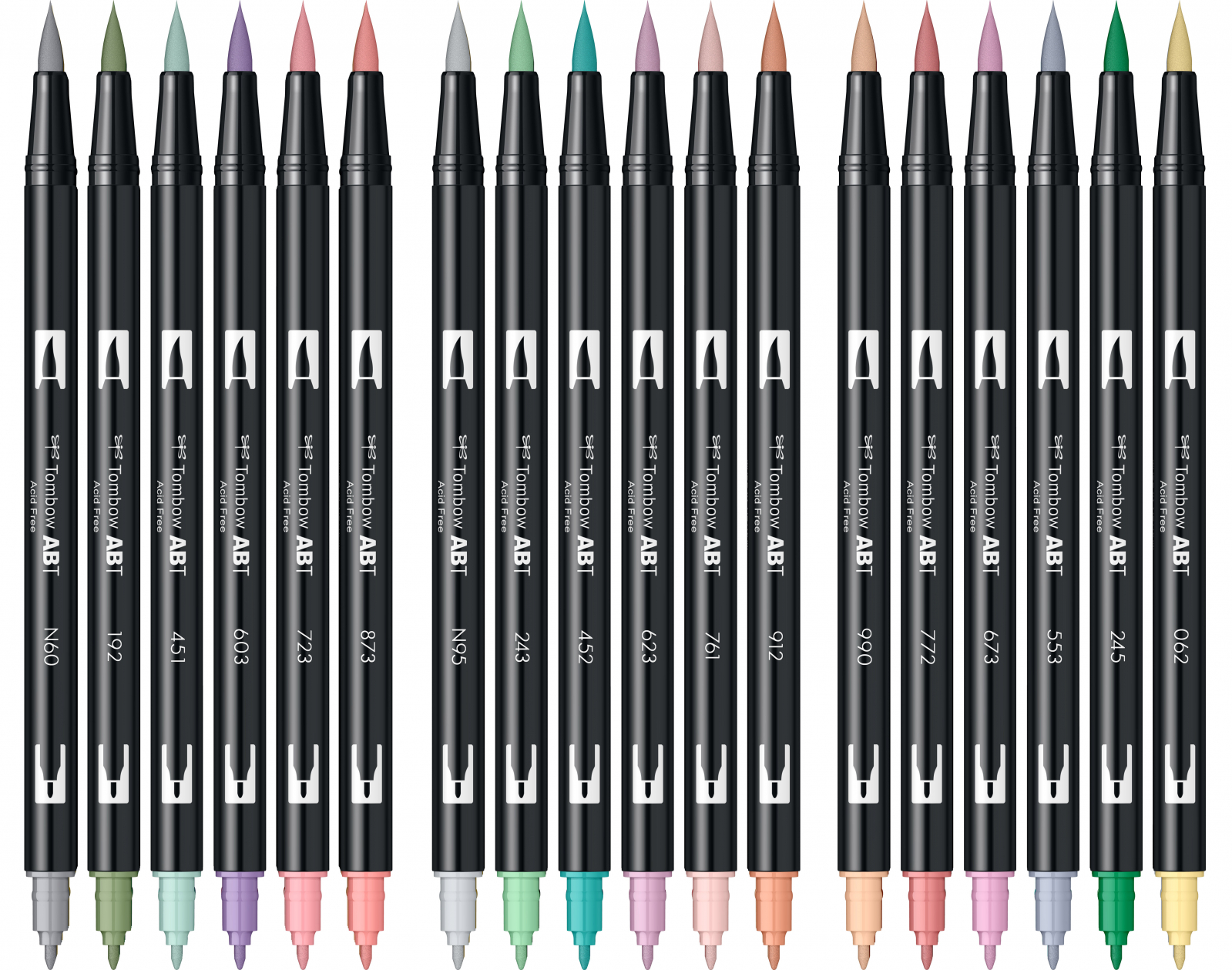 Tombow ABT Dual Brush Pen - Pastel (Pack of 18), ABT-18P-5