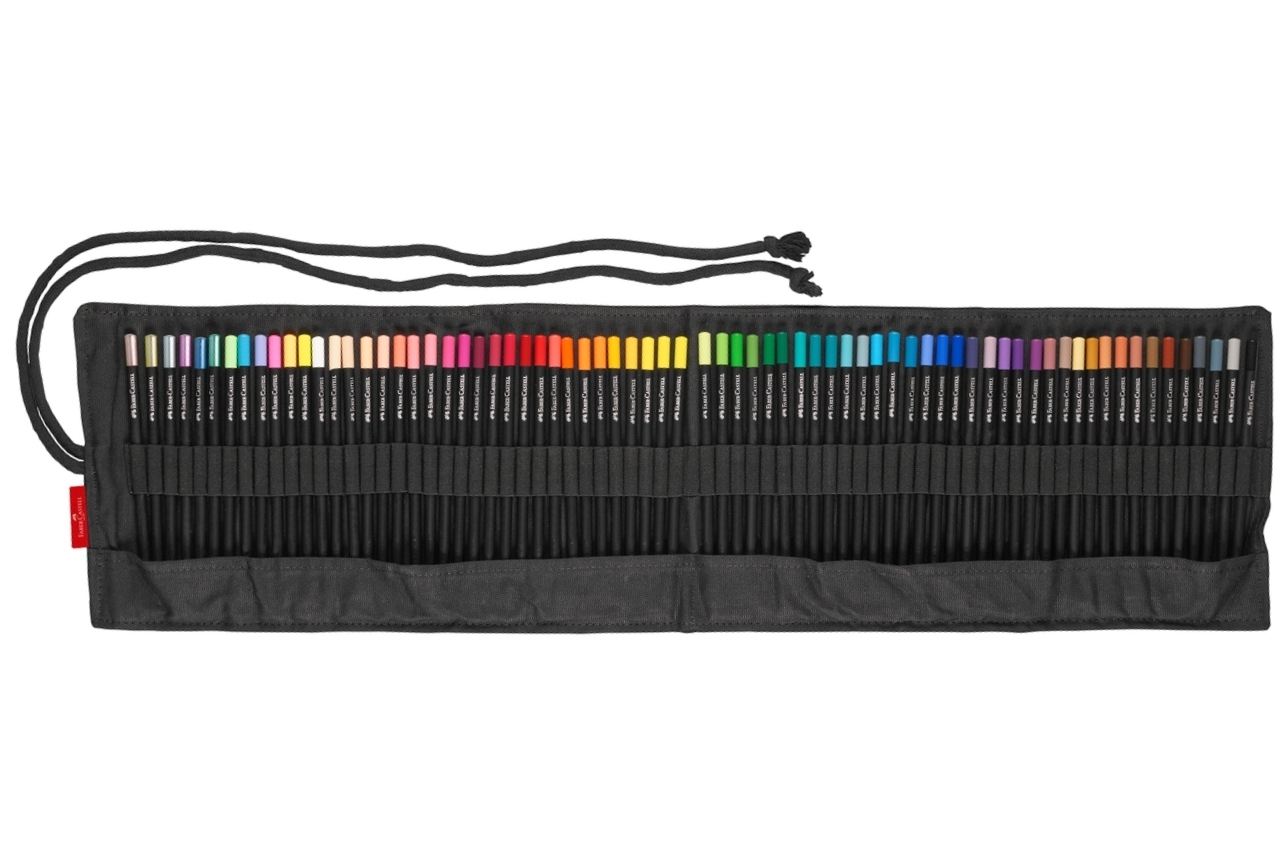Rollup Creioane Colorate 72 Culori BLACK EDITION, Faber-Castell