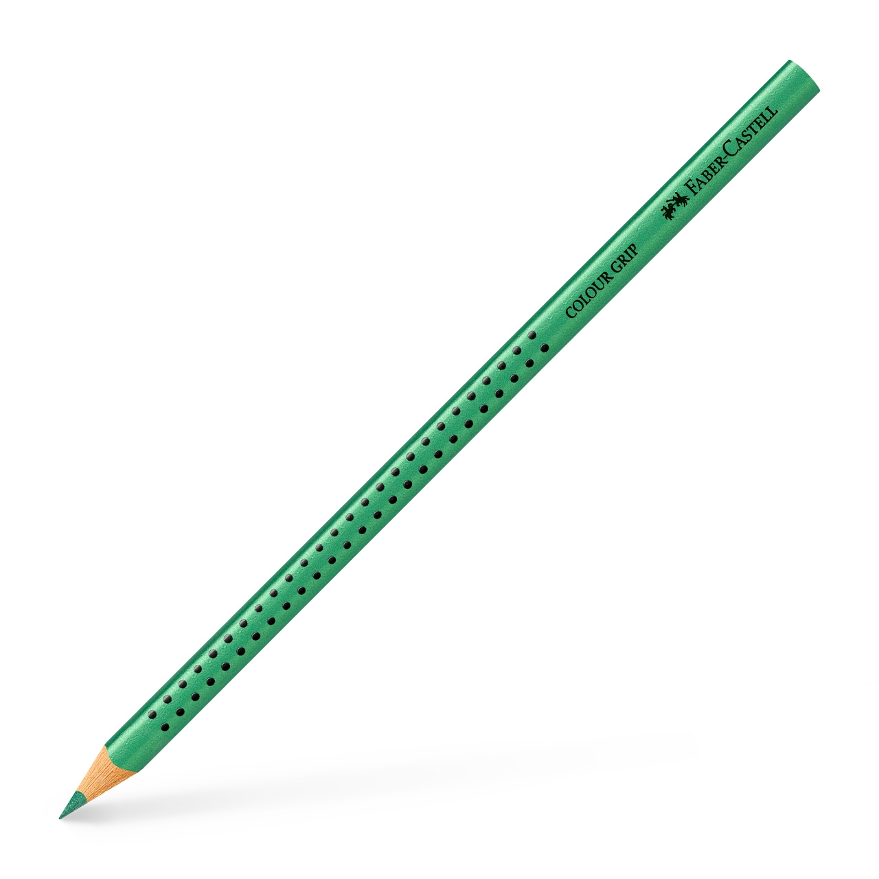 Creion Colorat Grip Faber-Castell (12 culori) verde metalizat