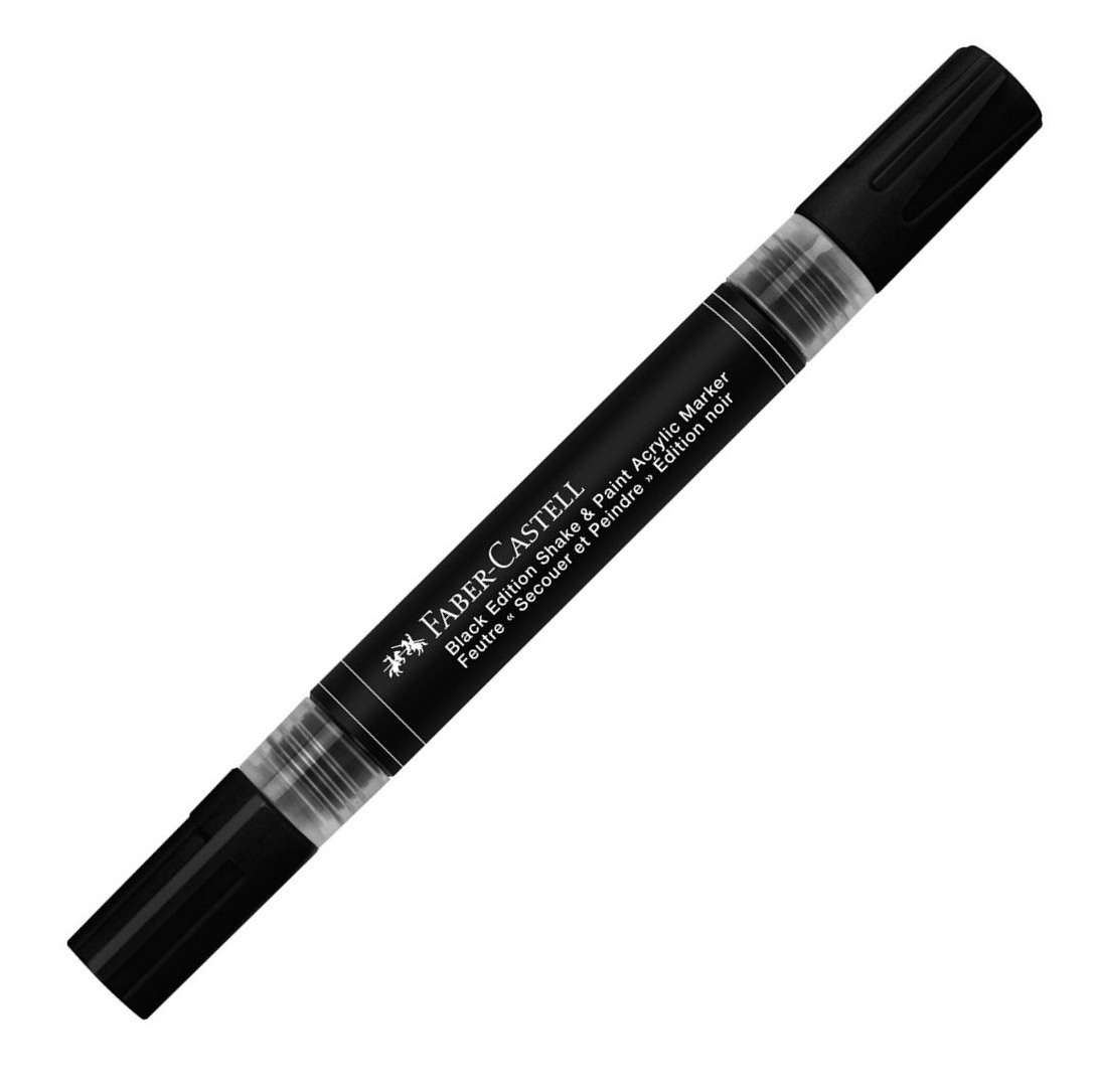 Marker Acrilic SHAKE PAINT Negru in blister, Faber-Castell