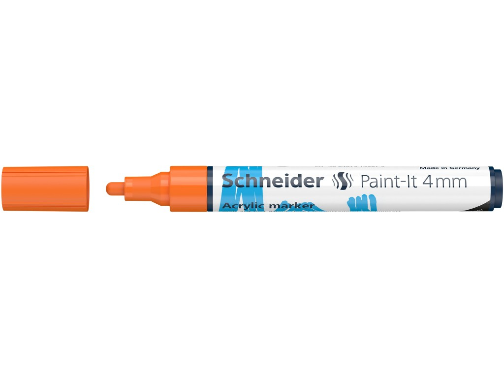 Marker cu vopsea acrilică Paint-It 320 4 mm,Schneider Orange