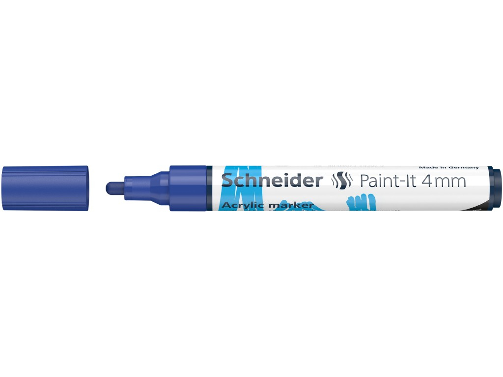 Marker cu vopsea acrilică Paint-It 320 4 mm,Schneider albastru