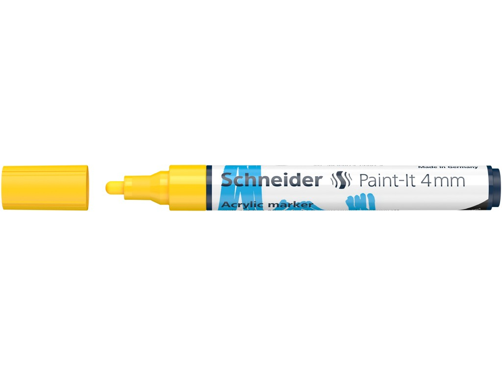 Marker cu vopsea acrilică Paint-It 320 4 mm,Schneider galben