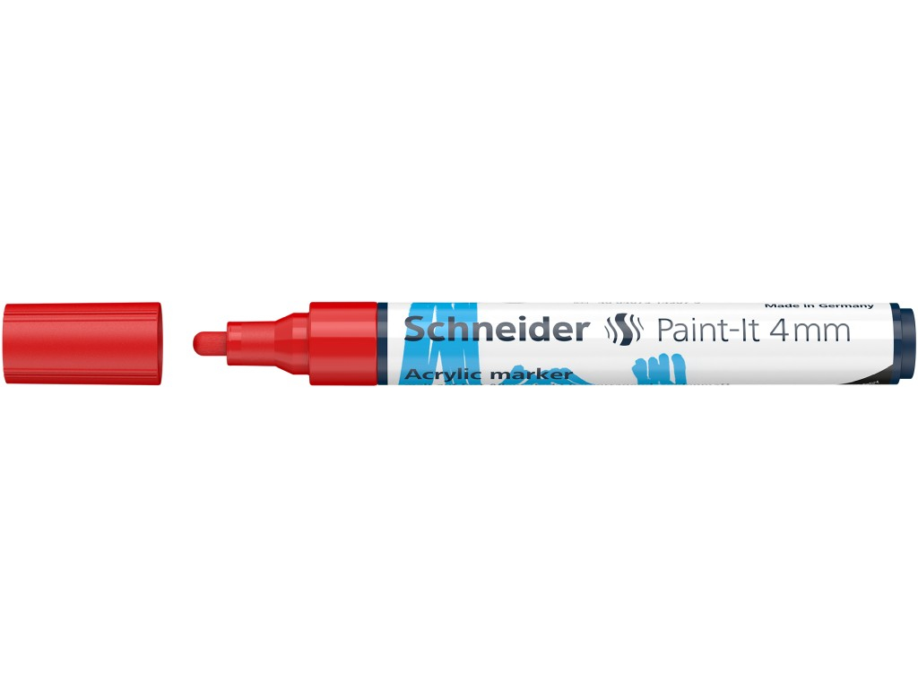Marker cu vopsea acrilică Paint-It 320 4 mm,Schneider rosu