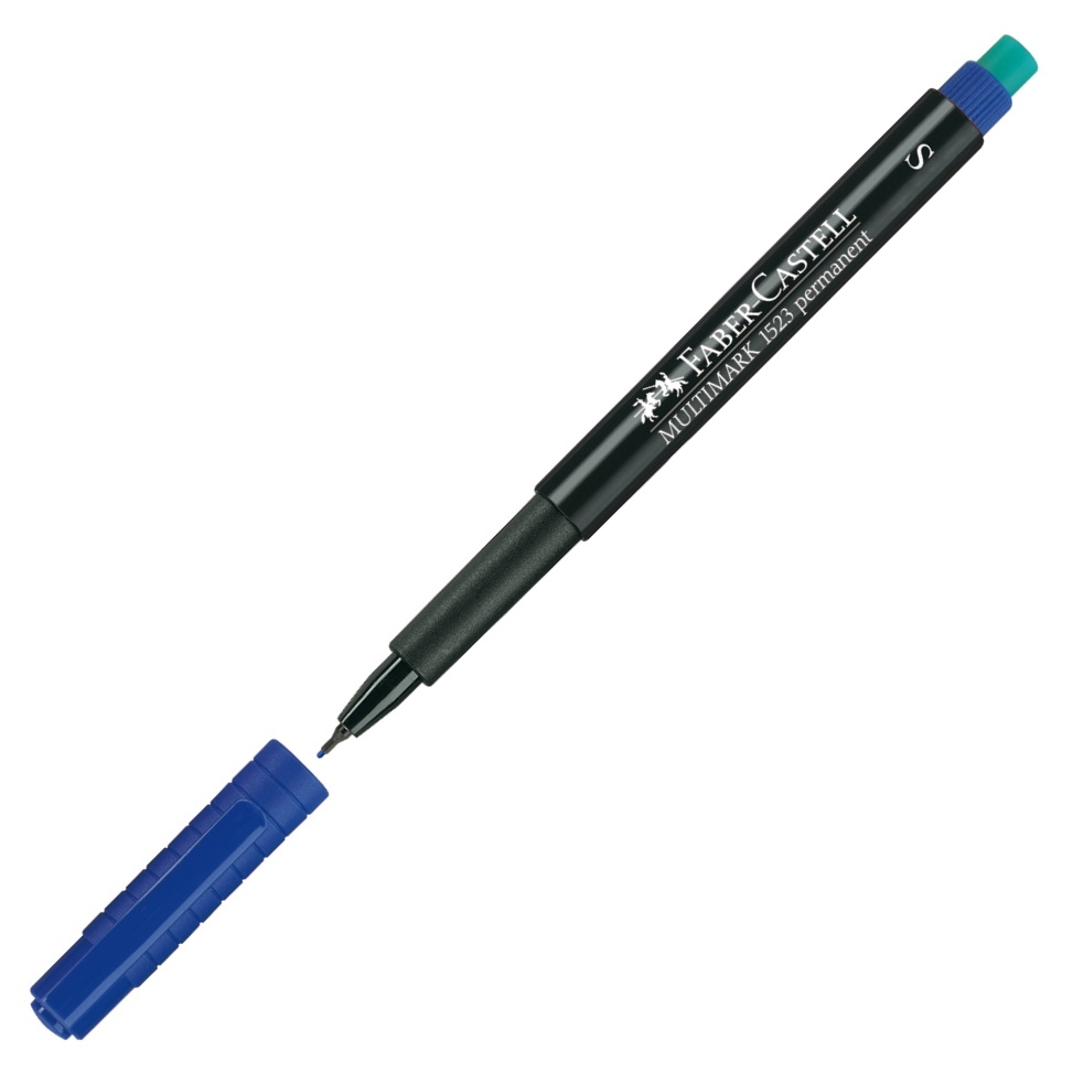Marker Permanent S Multimark Faber-Castell albastru
