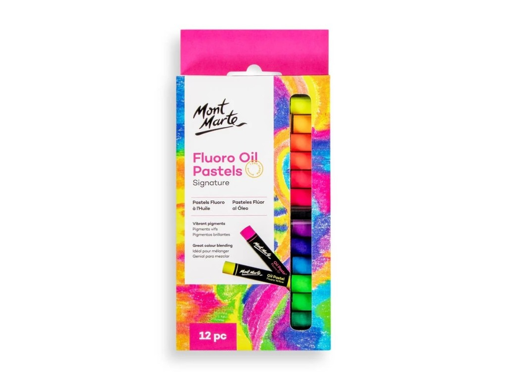 Pastel ulei fluoro Mont Marte 12 buc set