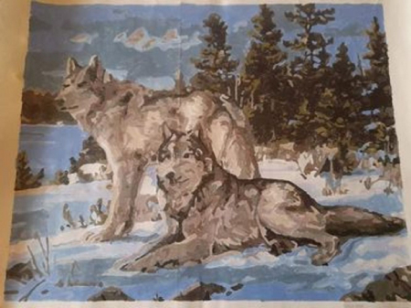 Lupi la panda, 40x50cm, Set creativ pictura pe numere [3]