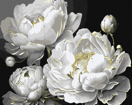 Home - Pictura pe numere - Impecabil, cu acuarele metalice, 40x50cm