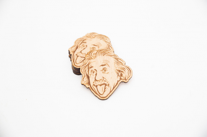 Suport Coaster de Pahar din Lemn cu Einstein [1]