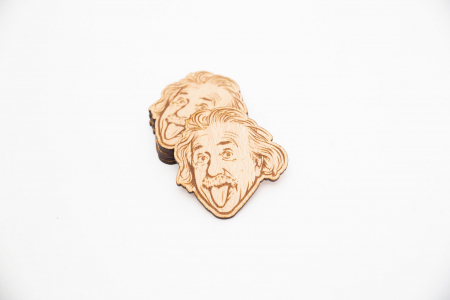 Suport Coaster de Pahar din Lemn cu Einstein [0]