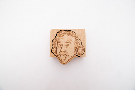 Suport Coaster de Pahar din Lemn cu Einstein [4]