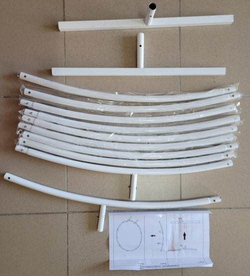 Arcada cerc de metal alba 200 cm [3]