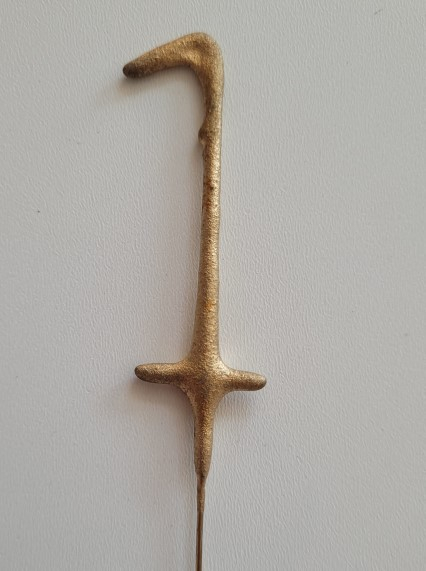 Artificie de mana cifra 1 cu scantei auriu 6 cm [2]