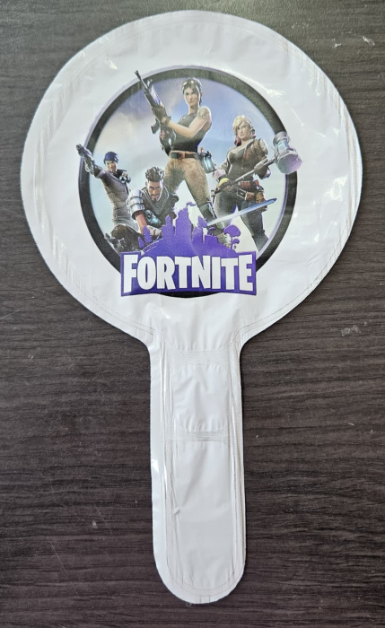 Balon alb personalizabil Fortnite tort 12 cm [3]