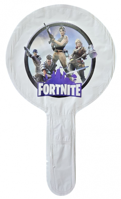 Balon alb personalizabil Fortnite tort 12 cm [1]