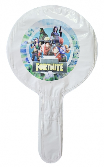 Balon alb personalizabil Fortnite tort 12 cm [4]