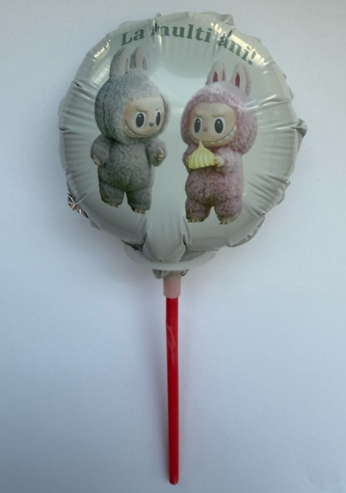 Balon alb personalizabil Labubu tort 12 cm [4]