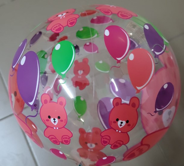 Balon bobo imprimat Ursuleti si baloane 40 cm [3]
