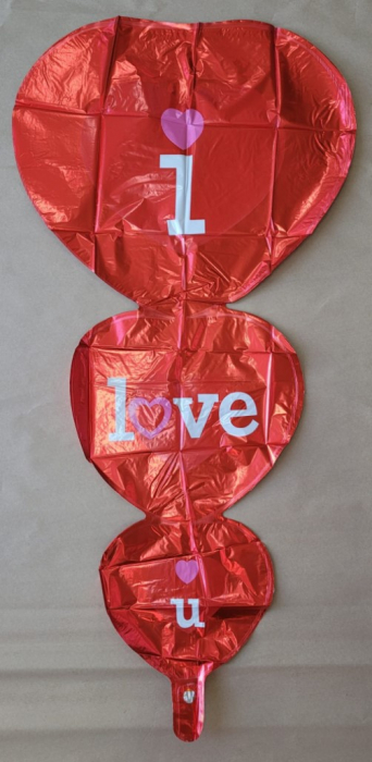 Balon folie 3 Inimi text I love you 95 cm [2]