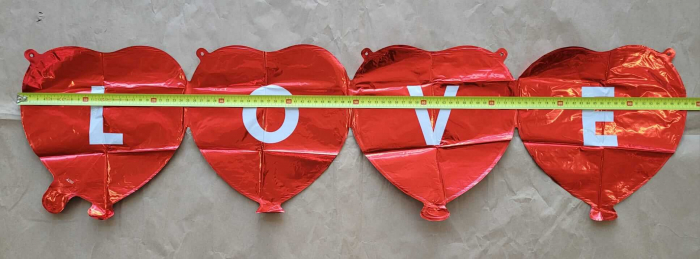 Balon folie 4 inimi love 100 x 27 cm [6]
