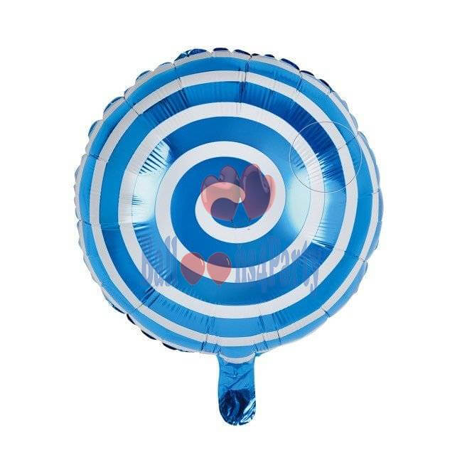 Balon folie acadea / Lollipop albastra 45cm [1]