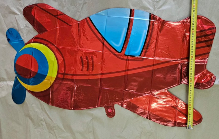Balon folie avion rosu 53 x 94 cm [2]