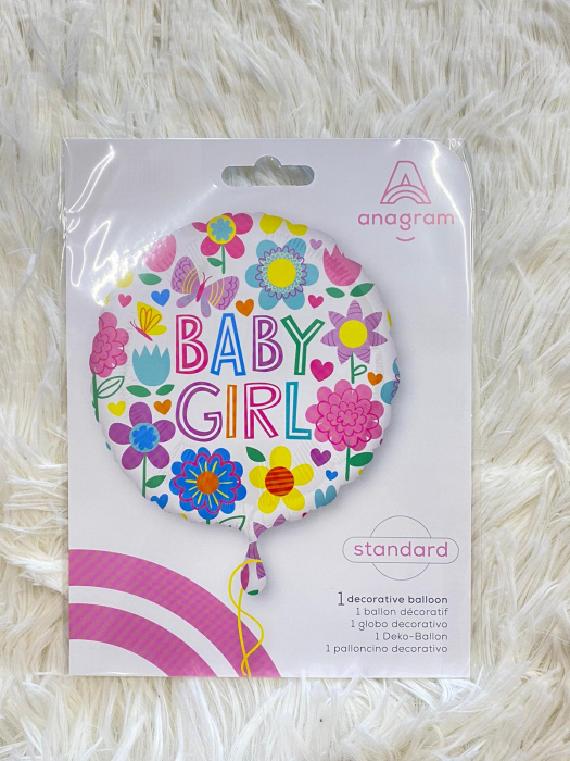 Balon folie Baby Girl floricele 43 cm [3]