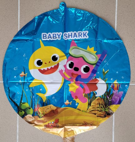 Balon folie Baby Shark rotund 2 fete 45 cm [4]