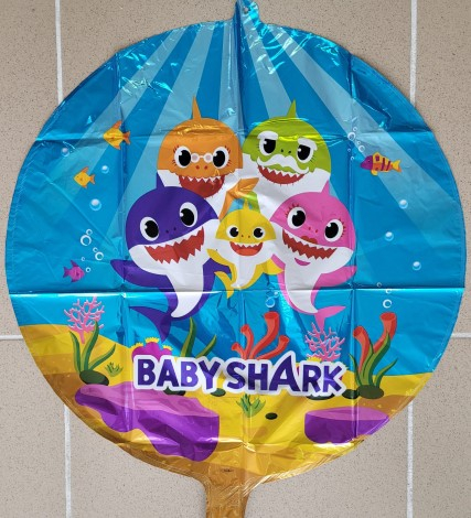 Balon folie Baby Shark rotund 2 fete 45 cm [5]
