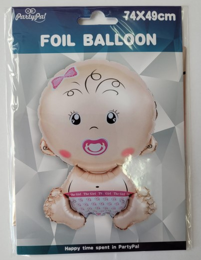 Balon folie botez bebelus roz, 79x49.5 cm [5]