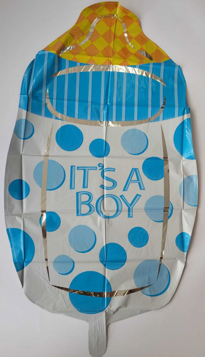 Balon folie biberon It's a Boy albastru 75cm [2]