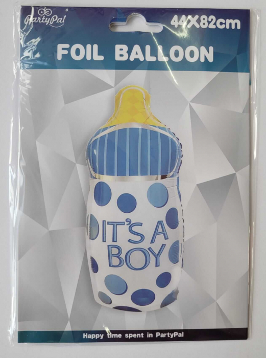 Balon folie biberon It's a Boy albastru 75cm [6]