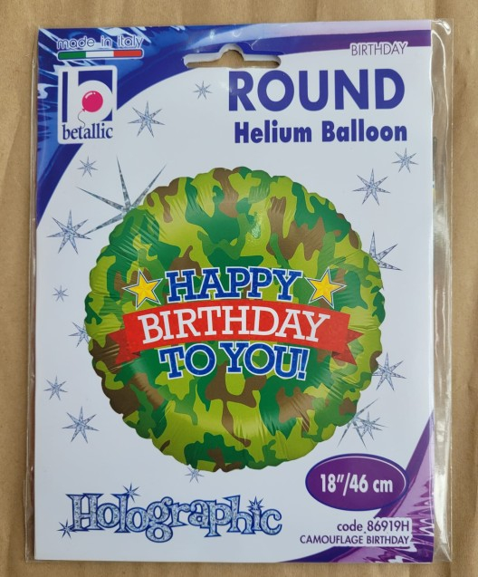 Balon folie Camuflaj Happy Birthday 46 cm [4]