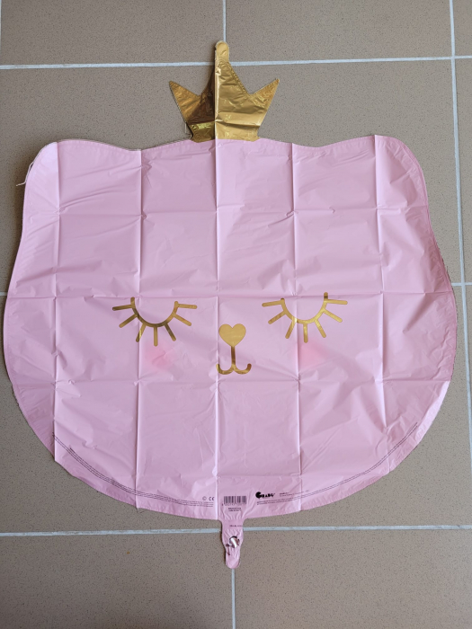 Balon folie cap pisica roz 66 cm [2]