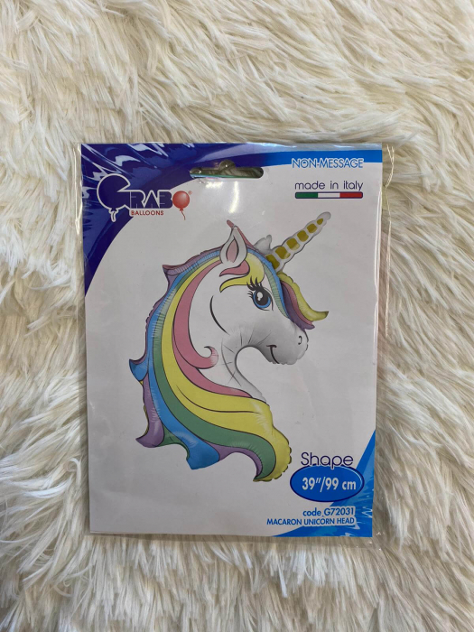 Balon folie cap Unicorn macarons 99 cm [4]