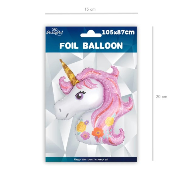 Balon folie Cap Unicorn roz 108 x 88 cm [6]