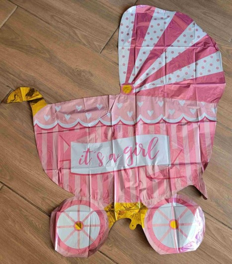 Balon folie carut roz 95 x 80 cm [2]