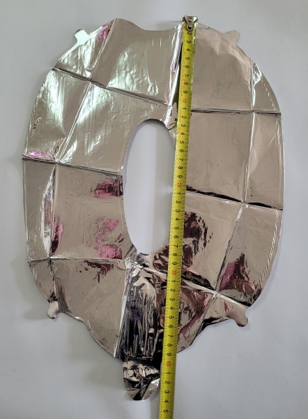 Balon folie cifra 0 argintiu 40cm [3]