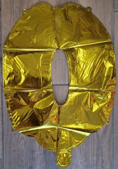 Balon folie cifra 0 auriu 40cm [3]